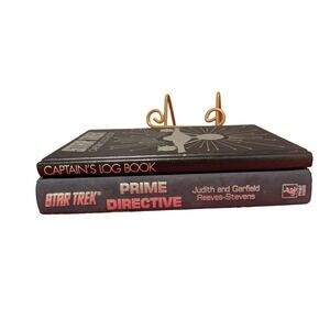 Star Trek Captains Log Book and Prime Directive Novel Set